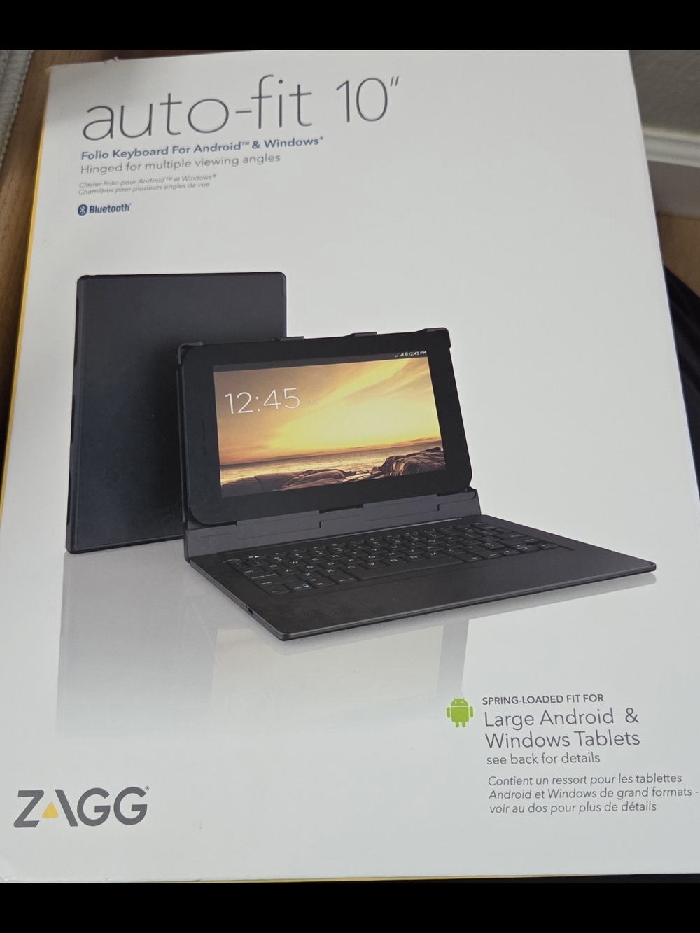 ZAGG Auto-Fit 10" Bluetooth Folio Keyboard Case - Black